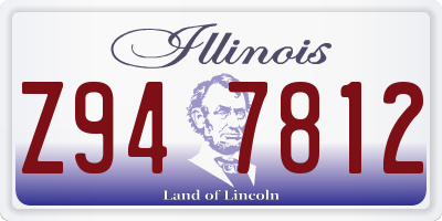 IL license plate Z947812