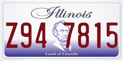 IL license plate Z947815