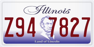 IL license plate Z947827