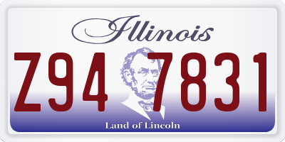 IL license plate Z947831