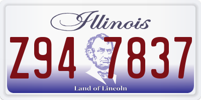 IL license plate Z947837