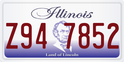 IL license plate Z947852