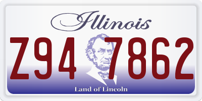 IL license plate Z947862
