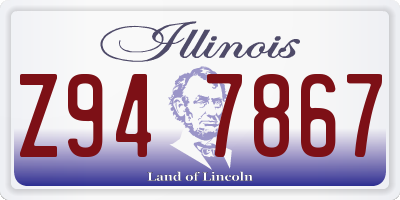 IL license plate Z947867