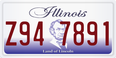 IL license plate Z947891