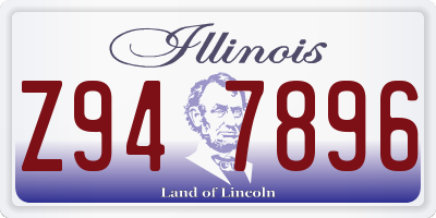 IL license plate Z947896