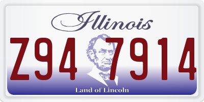 IL license plate Z947914