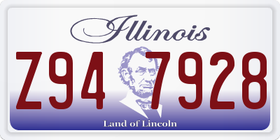 IL license plate Z947928