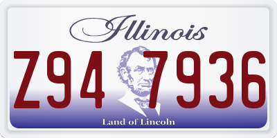 IL license plate Z947936