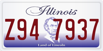 IL license plate Z947937