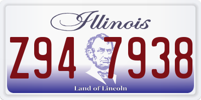 IL license plate Z947938