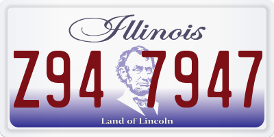IL license plate Z947947