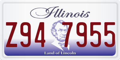 IL license plate Z947955