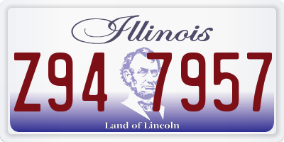 IL license plate Z947957
