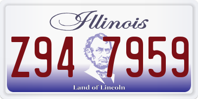 IL license plate Z947959