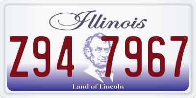 IL license plate Z947967