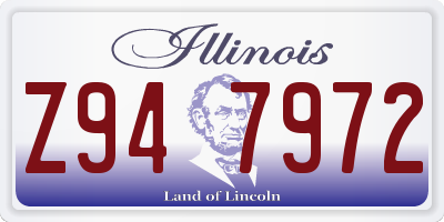 IL license plate Z947972