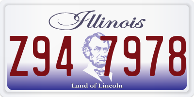 IL license plate Z947978