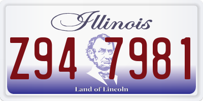 IL license plate Z947981