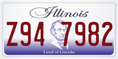 IL license plate Z947982