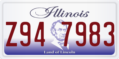 IL license plate Z947983
