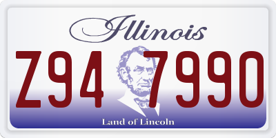 IL license plate Z947990