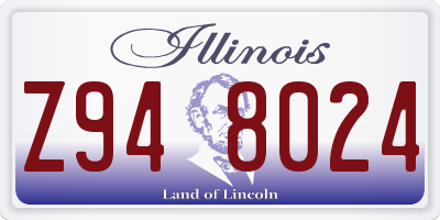 IL license plate Z948024