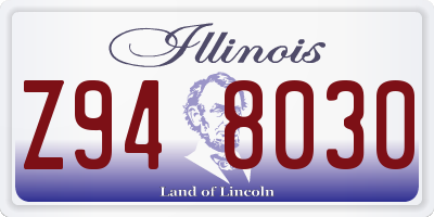 IL license plate Z948030