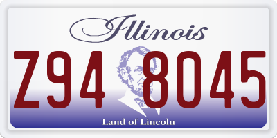 IL license plate Z948045