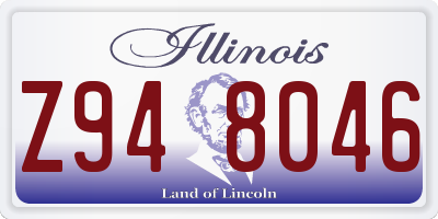 IL license plate Z948046