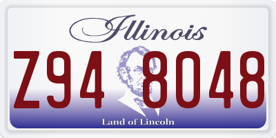 IL license plate Z948048