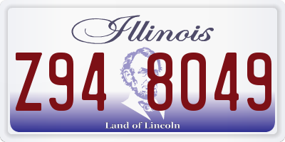 IL license plate Z948049