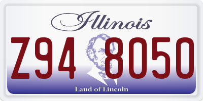 IL license plate Z948050
