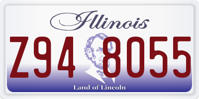 IL license plate Z948055
