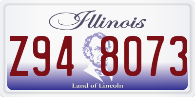 IL license plate Z948073