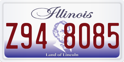 IL license plate Z948085