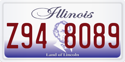 IL license plate Z948089