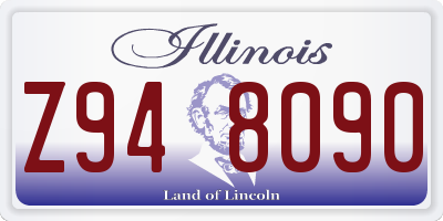IL license plate Z948090