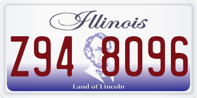 IL license plate Z948096