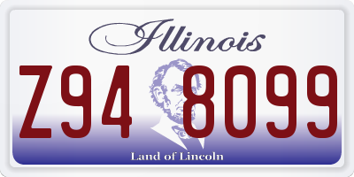 IL license plate Z948099