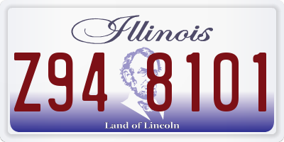IL license plate Z948101