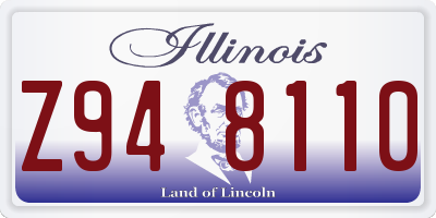 IL license plate Z948110