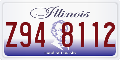 IL license plate Z948112