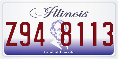 IL license plate Z948113