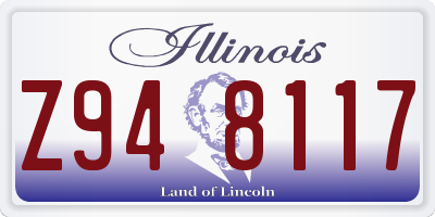 IL license plate Z948117