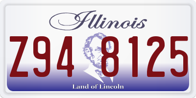 IL license plate Z948125