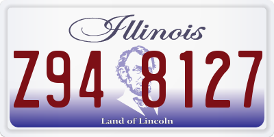 IL license plate Z948127