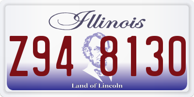 IL license plate Z948130