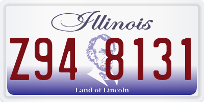 IL license plate Z948131