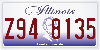 IL license plate Z948135